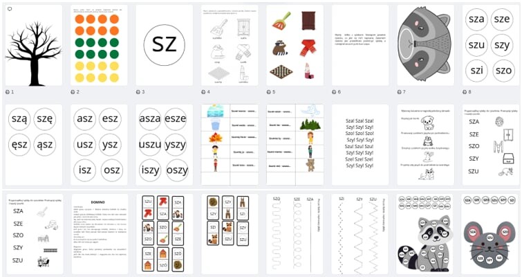 ćwiczenia logopedyczne z głoską sz część 1