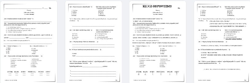 ZEMSTA Aleksander Fredro - kartkówka + klucz odpowiedzi