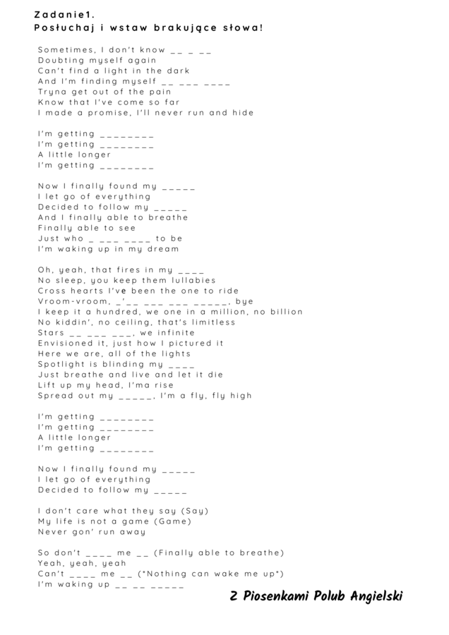 Angielski z piosenką "Dream" zespołu BabyMonster