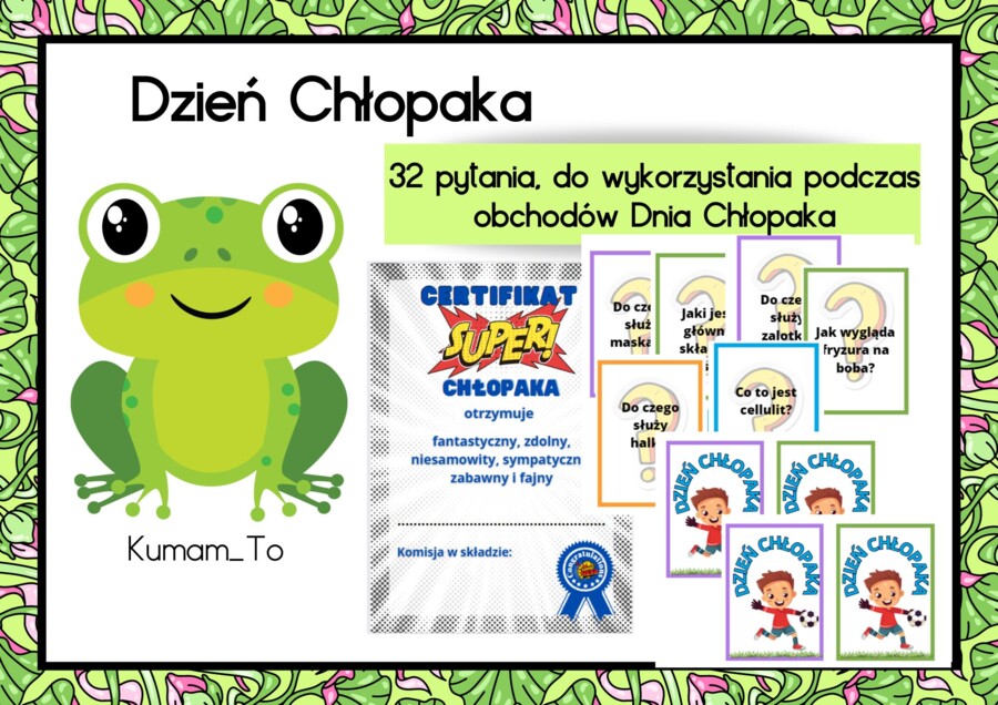 Dzień chłopaka- pytania do gry