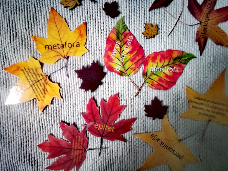 Jesień - środki stylistyczne - wiersze