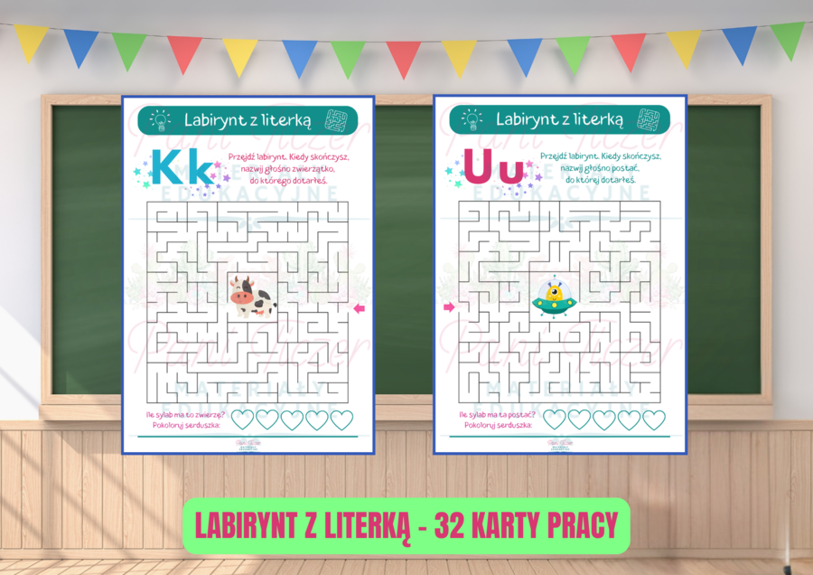 Alfabet - labirynt z literką