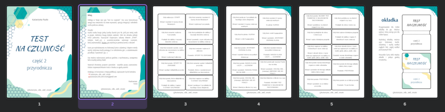 test na czujność - część 2 przyrodnicza