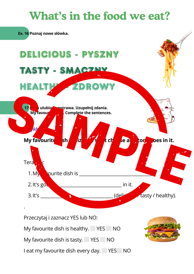 Kids Can  3 unit 4 Karty pracy - What's in the food we eat?