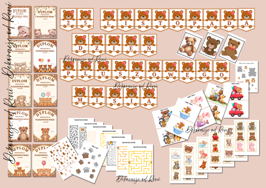 🎉 ZESTAW NA DZIEŃ PLUSZOWEGO MISIA 🧸 🎉 wersja 2