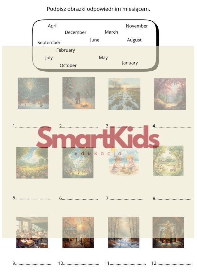 ANGIELSKI- pory roku/pogoda/miesiące