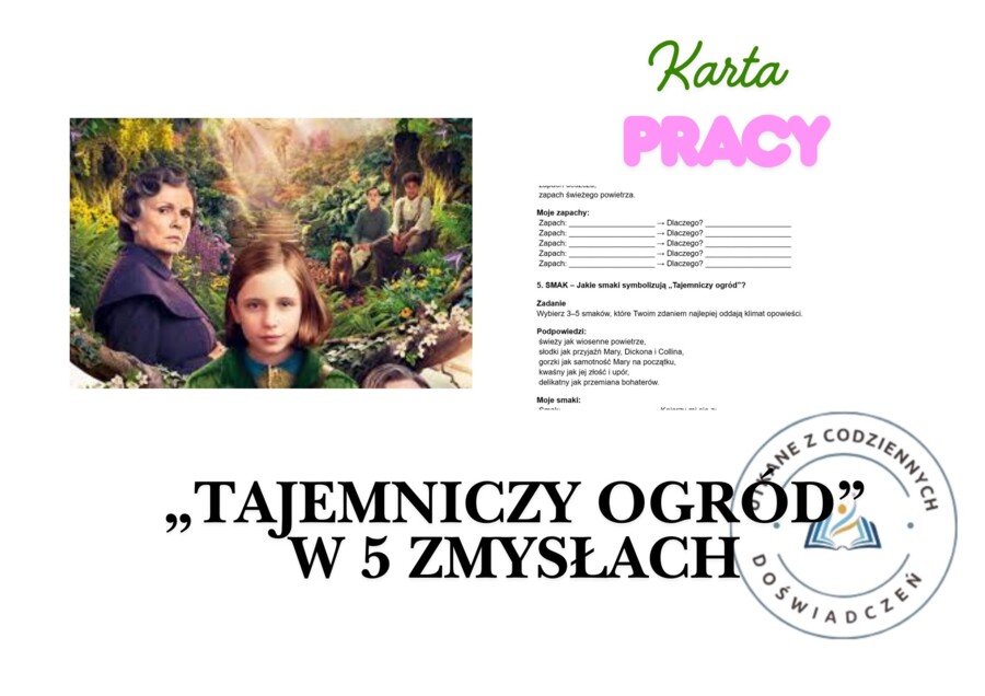 KARTA PRACY – „Tajemniczy ogród” w 5 zmysłach