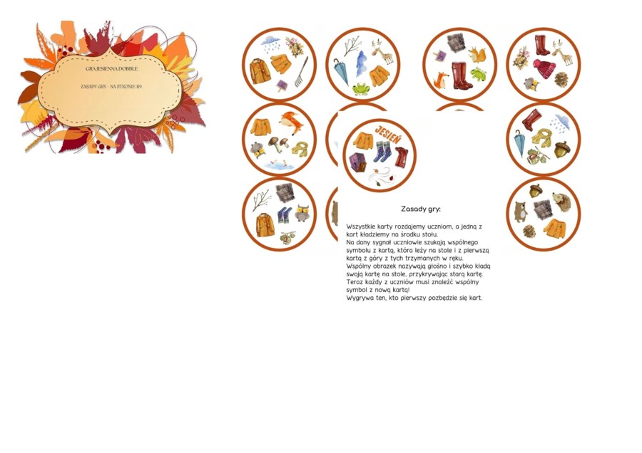 PIERWSZY DZIEŃ JESIENI - JESIENNY ZESZYT AKTYWNOŚCI