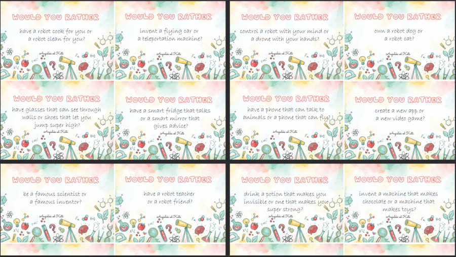 Science (Nauka i technika) gra Would you rather /48 kart