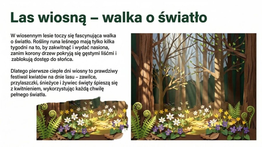 Wiosna - prezentacja, gazetka szkolna, materiały