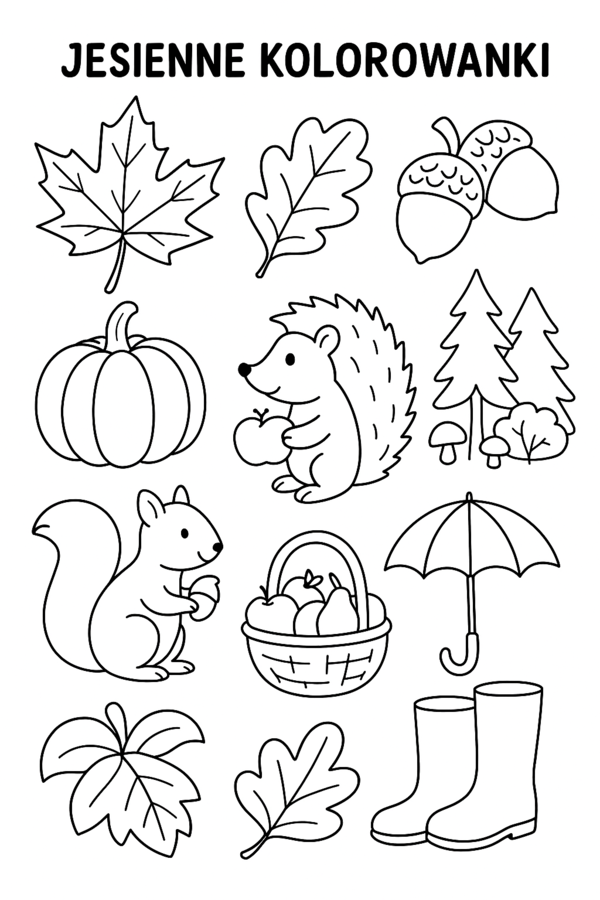 Kolorowanki - jesień