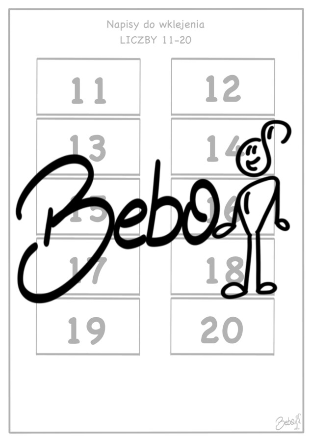 Zahlen 1-12 und 11-20