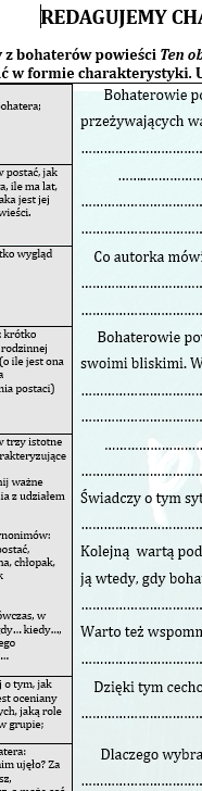 PROSTA CHARAKTERYSTYKA Z DRABINKĄ KONTROLNĄ. Materiał dla uczniów klas 4-6