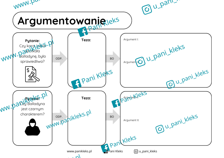 Argumentowanie z "Balladyną"