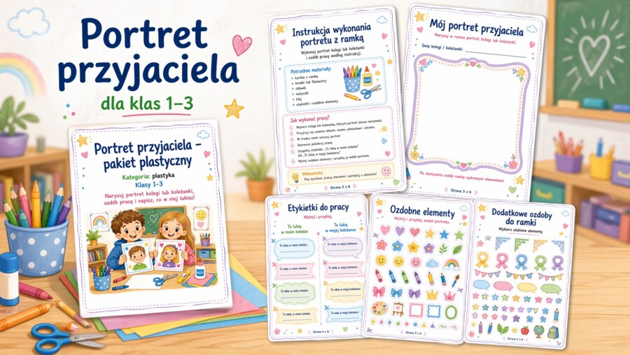 Portret przyjaciela – pakiet plastyczny