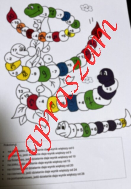 Wąż matematyczny - dodawanie i odejmowanie do 30