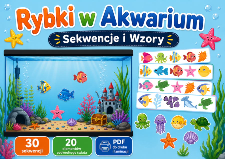 Rybki w Akwarium –  Sekwencje i Wzory