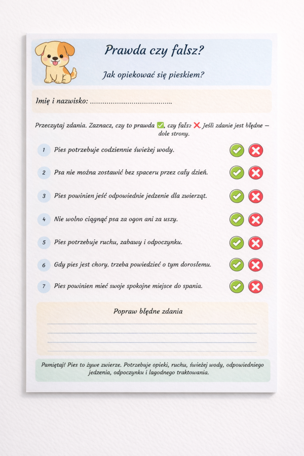 Prawda czy fałsz? Jak opiekować się pieskiem