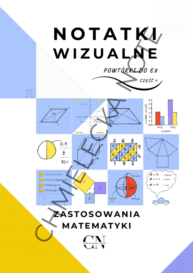 Notatki wizualne E8 Egzamin ósmoklasisty - Zastosowania matematyki