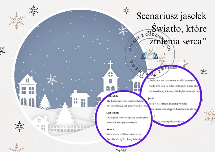 Scenariusz jasełek „Światło, które zmienia serca”
