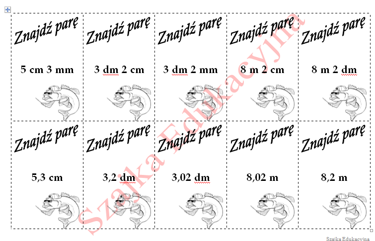 Znajdź parę - zapisywanie wyrażeń dwumianowanych