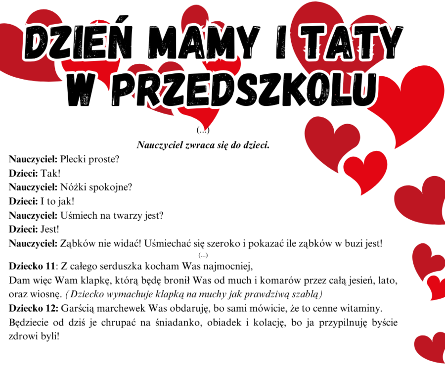 "Prezent!" Scenariusz z okazji Dnia Mamy i Taty dla przedszkoli