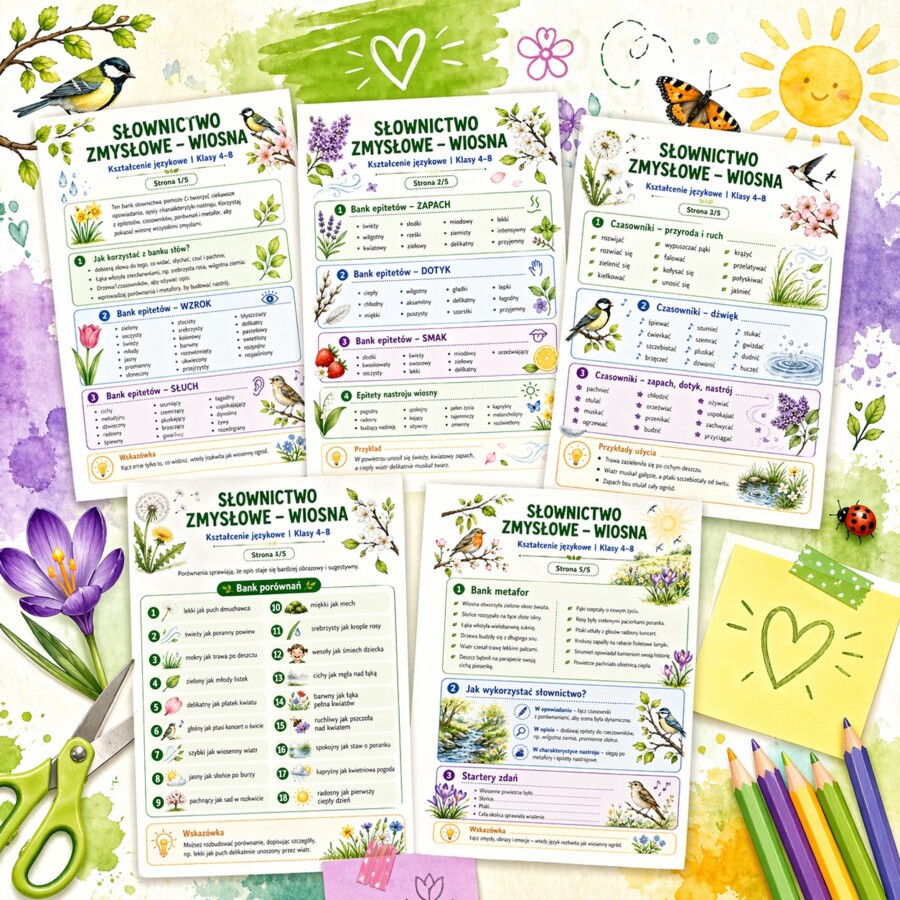 Słownictwo zmysłowe - wiosna