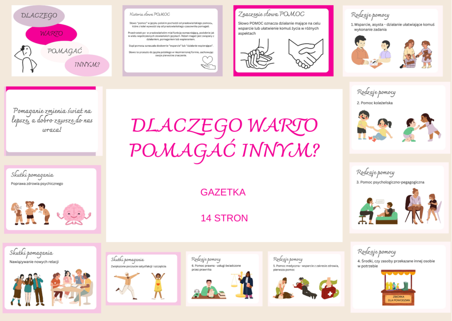 Dlaczego warto pomagać innym? - gazetka szkolna