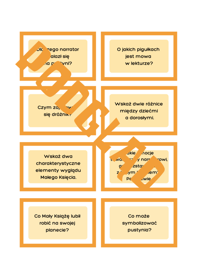 Mały Książę - gra "Pokoloruj różę i lisa"