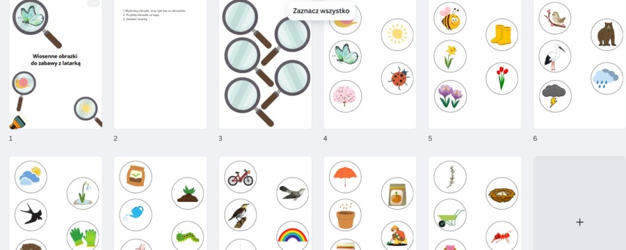 Zabawa z latarką - oznaki wiosny