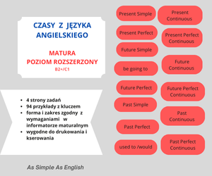 Czasy z języka angielskiego. Matura rozszerzona.