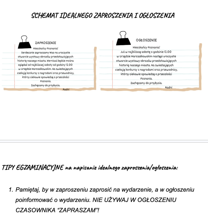 ZAPROSZENIE i OGŁOSZENIE na e8