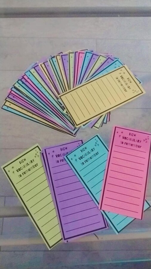 Zakładka, wklejka - new vocabulary