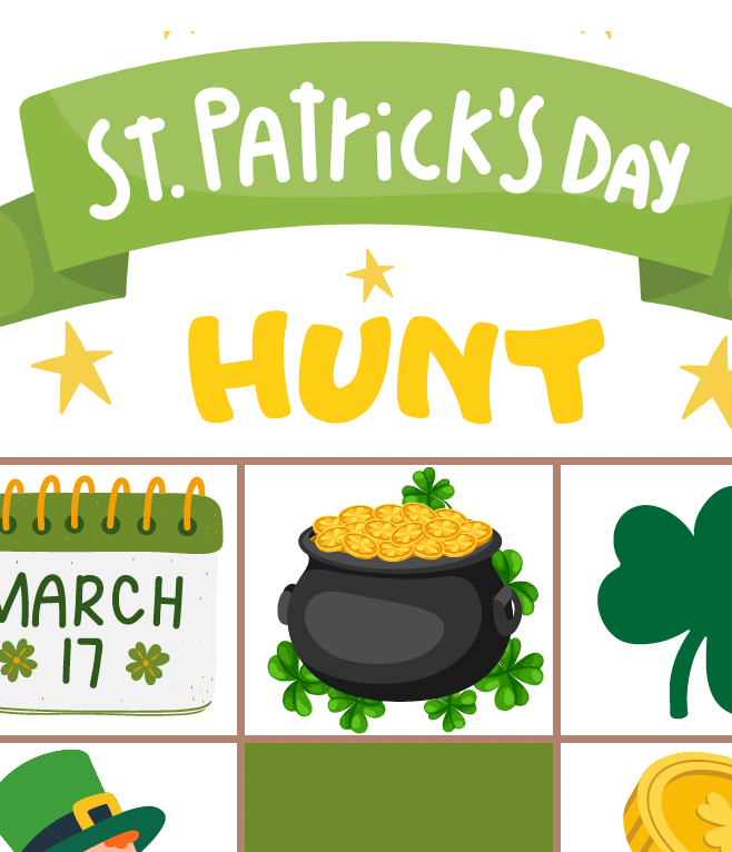 ST. PATRICK'S DAY - GOTOWA LEKCJA DLA KLAS 1-3; FLASHCARDS, WORKSHEETS, TRACING, HUNT, PICTIONARY, ROLL A LEPRECHAUN, CRACK THE CODE