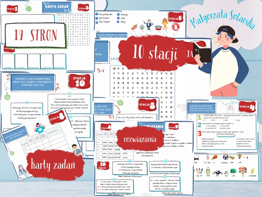 Nieodmienne części mowy- Stacje zadaniowe