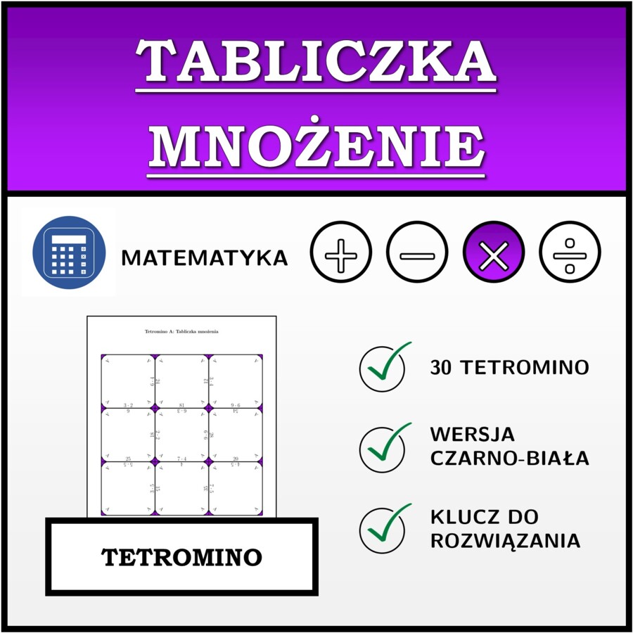 Tetromino - Tabliczka mnożenia | matematyka