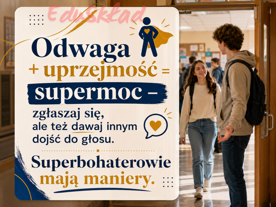 🎒 Dobre rady na początek roku szkolnego – gazetka ścienna w nowoczesnej stylistyce