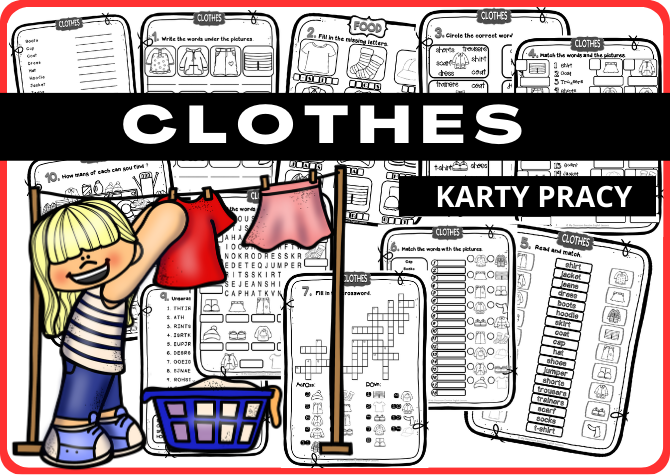 CLOTHES WORKSHEET - KARTY PRACY