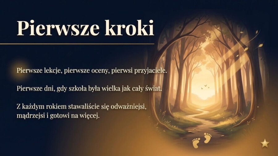 Pożegnanie ósmoklasistów – elegancka prezentacja na zakończenie szkoły podstawowej