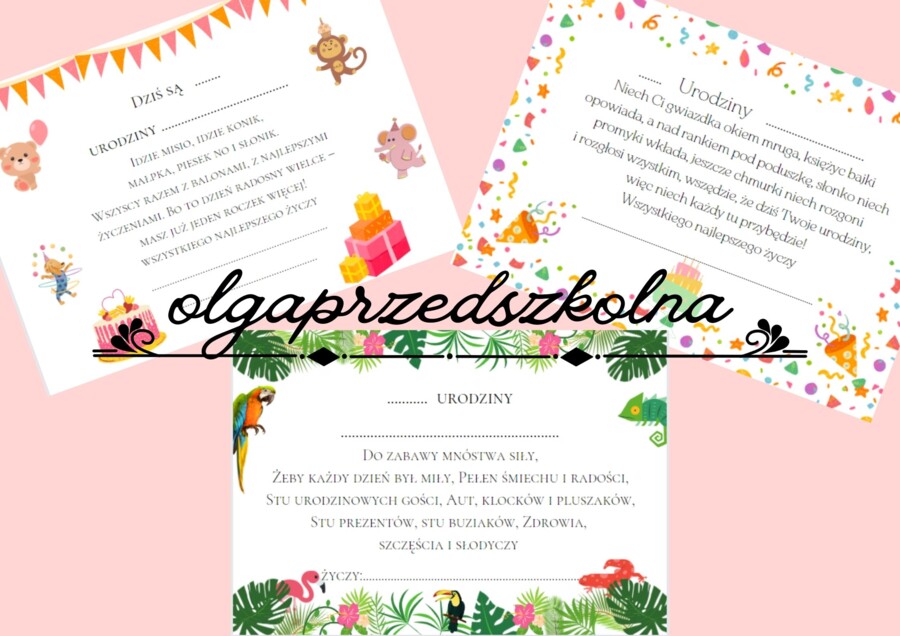 Kartki urodzinowe dla dzieci