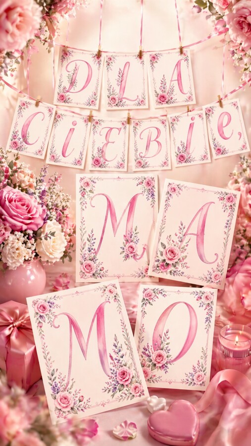 Napis dekoracyjny: Dla Ciebie, Mamo