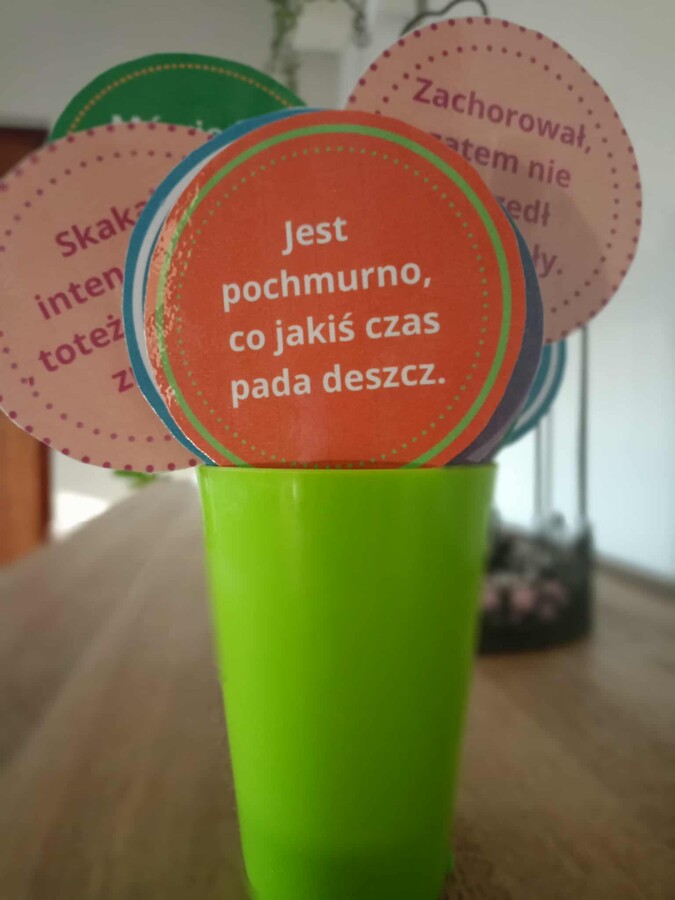 zdania złożone współrzędnie -ćwiczenia patyczki