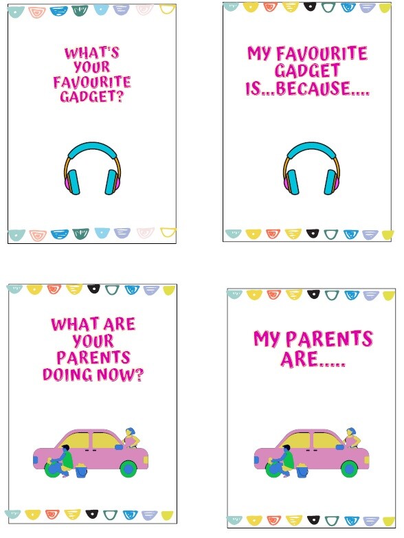 Gra do nauki angielskiego: creative speaking cards, matching, pair work