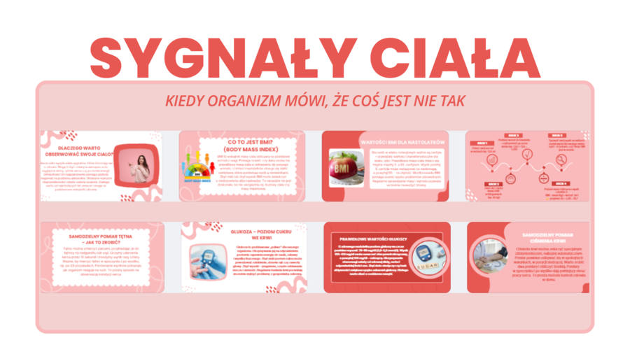 Edukacja Zdrowotna- PREZENTACJA-Sygnały ciała: kiedy organizm mówi, że coś jest nie tak – kl 6- 18 SLAJDÓW PDF