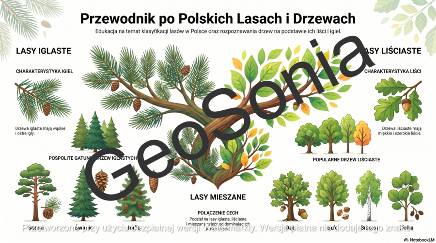 Jakie drzewa rosną w lesie? przyroda klasa 4 sketchnotka