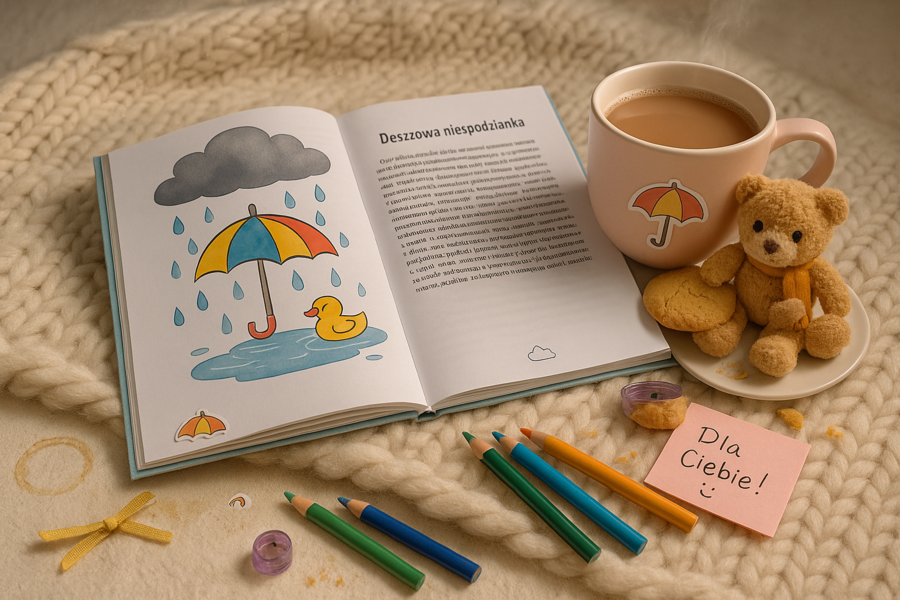 Książka tematyczna „Deszczowe przygody”