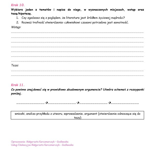 25 kroków do rozprawki