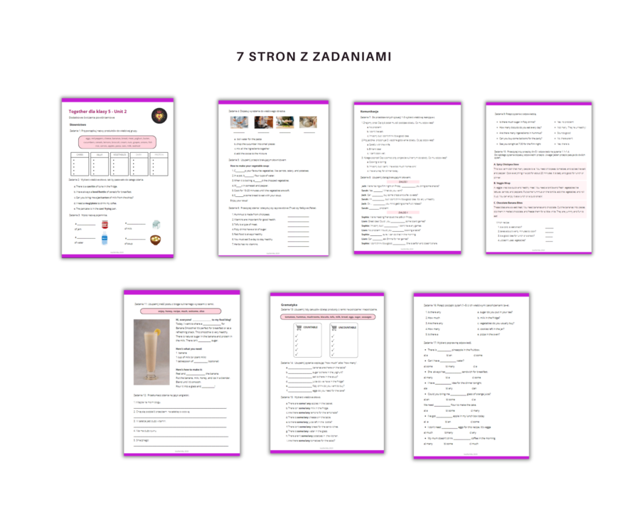 Together dla Kasy 5 Unit 2 Materiały dodatkowe, powtórzenie, ćwiczenia, zadania, karty pracy, język angielski, słownictwo, gramatyka, komunikacja