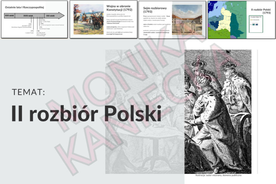 II rozbiór Polski - prezentacja historia klasa 6