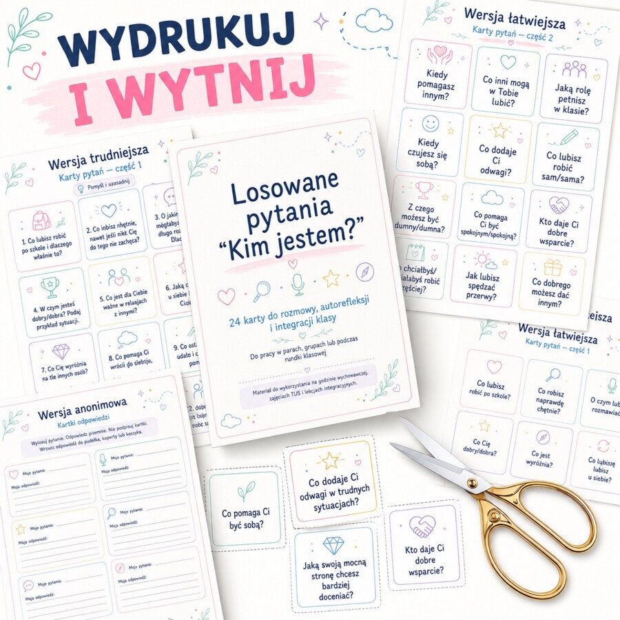 Losowane pytania. Kim jestem?
